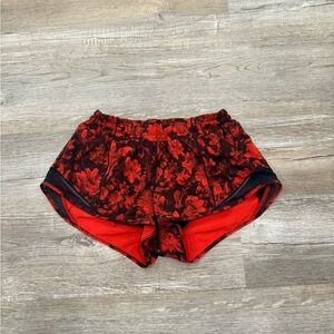 Floral Red Women's lululemon  Shorts